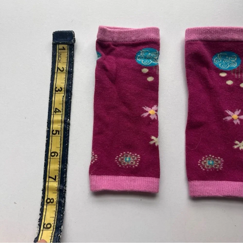 Pink Floral Kids Leg Warmers